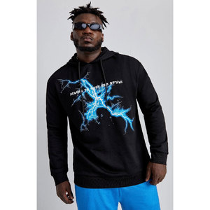 Sweat à capuche unisexe vintage 100 % coton molletonné pour l'hiver, personnalisable avec logo, épais, vêtements pour hommes - Product Image 1