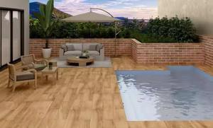 Tablones de madera de grado premium más vendidos, baldosas de porcelana con acabado mate de efecto de madera de 9mm de espesor, 20x120cm, baldosas de madera de 8x48 pulgadas - Product Image 3