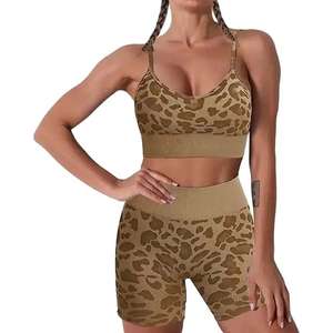 Vêtements de sport pour femmes sur mesure, soutien-gorge de sport sans couture et leggings, vêtements de fitness pour la salle de sport, ensemble de yoga deux pièces - Product Image 1