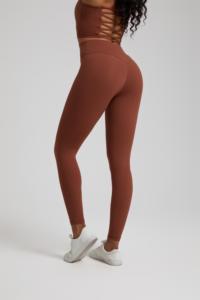 Venta al por mayor de talle alto personalizado mejor melocotón cadera Leggings glúteos levantar pantalones sin costura frontal gimnasio entrenamiento Fitness pantalones para mujeres - Product Image 5
