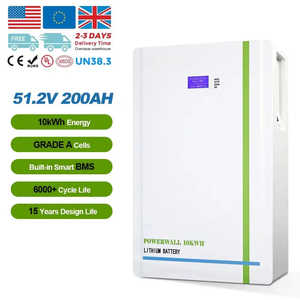Wall Mounted 200Ah <b>48V</b> LiFePO4 <b>Lithium</b> <b>Ion</b> <b>Battery</b> 5-10kW Solar System Home Power Split Type My Store - Product Image 1