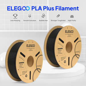 Filamento para Impresora 3D Elegoo PLA Plus Negro de 10 kg, 5 kg Extruido, Más de 20 Tipos, Incluyendo TPE, PCL, HIPS, PETG, TPU, ABS, PA, PP, PPS, PEEK, Nylon, POM - Product Image 2