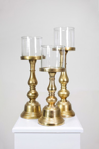 เชิงเทียนทีไลท์ชุบทองและเงินชุดเชิงเทียน6ชิ้นดีไซน์ไม่ซ้ำใครตกแต่งโต๊ะแบบแฮนด์เมด - Product Image 6