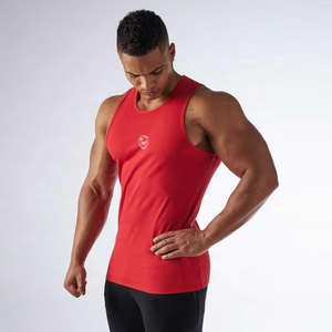 Camisetas de Tirantes Vintage de Punto Transpirables 100% Poliéster para Hombre, Color Sólido, Cómodas, con Logotipo Personalizado al por Mayor - Product Image 1