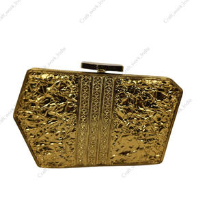 Geometric Panelled Mother of Pearl Clutch with Pearl Crystal Detailing and <b>Gold</b> Tone Frame Luxury <b>Evening</b> Handbag mop <b>bag</b> - Product Image 3