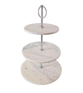 Support à gâteau avec dessus en marbre et support en métal pour la fête d'anniversaire de support de gâteau de mariage utilisé la plus grande société de fabrication. - Product Image 3