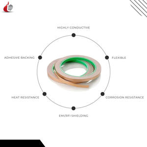 Cinta de lámina de cobre de alta calidad con adhesivo conductor fuerte de 6mm de ancho y 25 metros de longitud para usos de bricolaje - Product Image 2