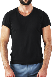 T-shirt à manches courtes pour homme, coupe slim, col rond, en jersey de coton respirant, vêtements décontractés - Product Image 3