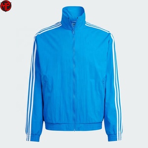 Blue Track <b>Jacket</b> <b>Men</b> Zip Up Windproof <b>Jacket</b> Breathable Lightweight Casual Sports <b>Jacket</b> Custom High-Quality - Product Image 1