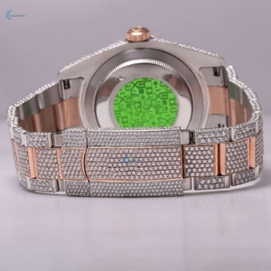 Reloj de pulsera de diamante CVD personalizado con doble tono, reloj de pulsera informal para él - Product Image 4