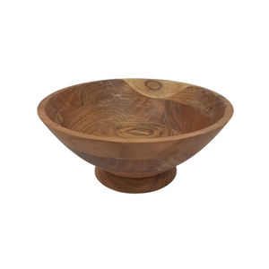 Acacia Wood Round Shape Wood Fruit <b>Bowl</b> <b>Christmas</b> Decorative Solid Eco Friendly Wooden <b>Bowl</b> Logo Custom Salad - Product Image 2