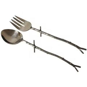 Gold Polished Stainless Steel Salad Server <b>Spoon</b> & Fork Set for Wedding <b>Table</b> Decor Eco-Friendly Dishwasher Safe - Product Image 6
