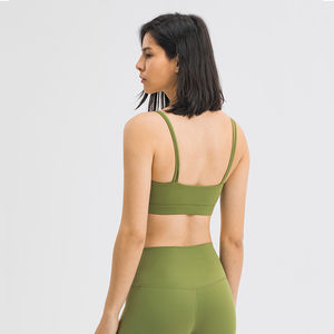 Soutien-gorge de sport de yoga pour femmes Design personnalisé Style simple Logo avant 100% coton respirant et séchage rapide fabriqué au Pakistan - Product Image 6