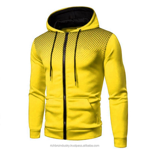 Automne et hiver veste décontractée pour hommes lutte fermeture éclair à capuche avec poche impression pull vêtements de sport mode à capuche pour hommes - Product Image 5