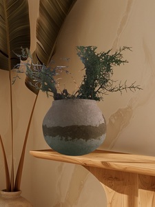 Pot de fleur élégant en papier mâché artisanal améliore l'attrait de la pièce avec une décoration intérieure durable - Product Image 2