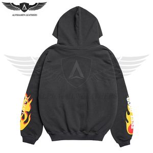 Diseño único para adultos personalizado su propio logotipo divertido carta espuma Smiley Puff Terry Street Casual sudaderas con capucha de gran tamaño - Product Image 3