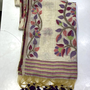 Sari de Seda de Algodón Muga Suave Premium para Mujer, con Adornos de Latkan, para Festivales y Eventos Culturales, con un Estilo Inigualable, lo Más Moderno - Product Image 1