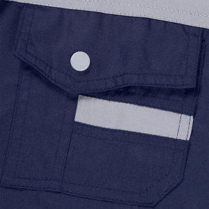 Chemise de travail personnalisée de haute qualité pour hommes avec impression de logo, broderie, uniforme à manches courtes, vêtements, fourniture d'usine OEM - Product Image 2