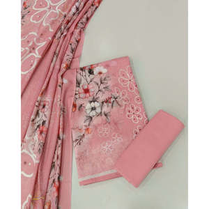 ชุดสูทผ้าฝ้ายพิมพ์ลายดีไซน์พีชสำหรับผู้หญิง (แบบยังไม่เย็บติดกัน) - Product Image 3
