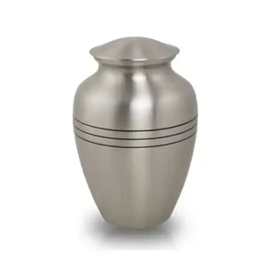 Urne indienne en alliage de haute qualité faite à la main de qualité d'exportation pour les services commémoratifs Surface polie pour les cendres humaines Fournitures funéraires - Product Image 6