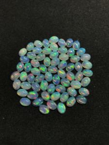 5x7mm fuego Natural ópalo etíope cabujón ovalado AAA calidad piedra preciosa blanca IGI certificado tratado térmicamente Vivaaz gemas al por mayor - Product Image 2