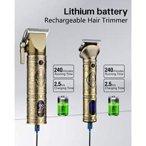 Tondeuses à cheveux sans fil professionnelles pour hommes, kit de coupe de cheveux avec source d'alimentation USB, ensemble de tondeuses à barbe pour hommes - Product Image 3