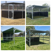 Abri mobile modulaire pour chevaux, économique et haute résistance, avec toit