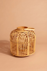 โคมไฟหวายธรรมชาติเรโทร,โคมไฟสำหรับตกแต่งโคมไฟรอมฎอนตะเกียงสำหรับแขวนหรือโคมไฟตั้งโต๊ะ - Product Image 2