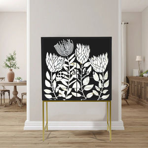 Mesita de noche con incrustaciones de hueso artesanal ajustable para dormitorios modernos Acento elegante para apartamentos y dormitorios de Tradebyd - Product Image 6