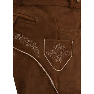 Lederhosen-Pantalón corto de cuero auténtico con tirantes a juego para hombre, Oktoberfest bavario personalizado, 100% original - Product Image 5