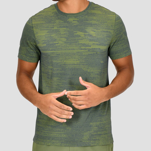 New Design Custom Printed OEM Nylon Compression T Shirt <b>Tight</b> Fitness GYM Sports Jogger T Shirt for Men - Product Image 3