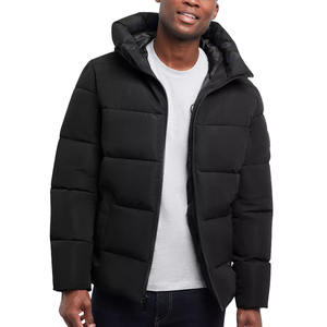 Premium Quality Men Polyester Nylon Mix Zipper Quilted <b>Puffer</b> <b>Jacket</b> With Hood and Front Pockets for Sale in <b>Cheap</b> Rates - Product Image 2