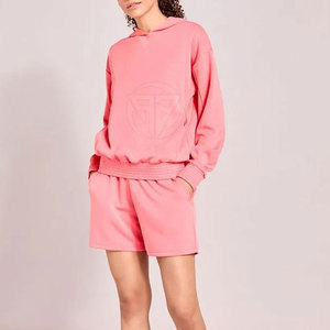 Conjunto de Sudadera con Capucha y Pantalones Cortos Ligeros para Invierno, Textura Suave, Corte Regular con Cómoda Tela de Felpa - Product Image 3