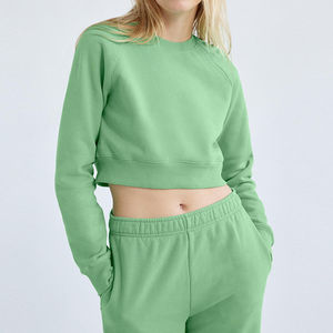 ชุดวอร์มผู้หญิงแบบมีฮู้ด พิมพ์ลายเรียบ สไตล์ลำลอง สำหรับฤดูหนาว ชุดออกกำลังกายสองชิ้น ชุดวิ่งจ๊อกกิ้ง  ขาย - Product Image 4