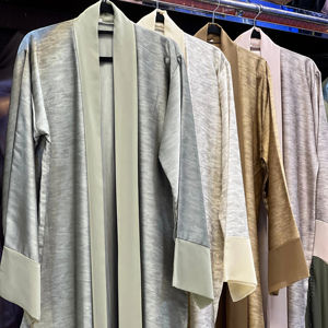 2024 Dubai hermosa ropa islámica tradicional negra para mujeres transpirable Arabia Saudita Abaya Gulf paños Dubai musulmán - Product Image 1