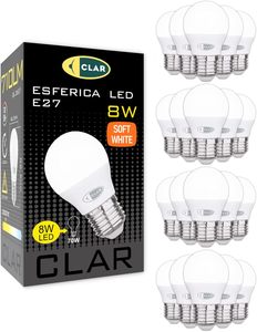 Clar-e27 dẫn bóng đèn 8W, 6W, kích thước nhỏ, tương đương với 60W-70W tiết kiệm năng lượng chiếu sáng trong nhà - Product Image 1