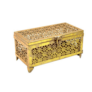 Modern Design Wedding Decorative <b>Box</b> Gold Foil Metal Round Shape <b>Box</b> for Tabletop Decorative Storage <b>Box</b> Customized Bulk - Product Image 5