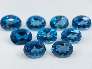Pierres précieuses Mehrajudin pour topaze bleue, taillées en ovale à facettes, pierres brutes, tailles 3-12 carats, 5x7mm, 16x12mm, traitées par cirage/huile pour - Product Image 5