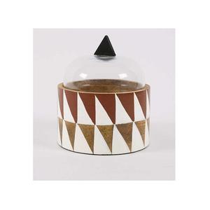 Ensemble de deux plateaux à noix en métal et en bois de forme ronde, couleur or, pour servir des fruits secs, pour les fournisseurs en gros - Product Image 6