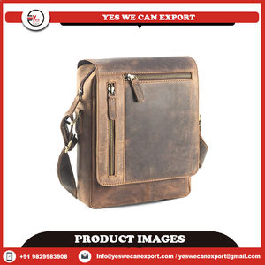 Bolso Bandolera Unisex Estilo Bohemio Vintage Inglés, Hecho a Mano con Cuero Genuino de Búfalo, Patrón de Hilo, Ecológico - Product Image 3