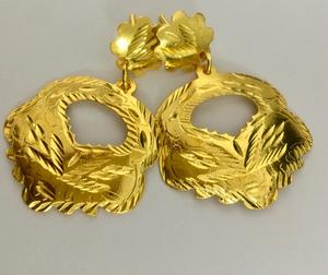 Micro Pendientes chapados en oro de 18 quilates hechos a mano, Perla de circón, plata, latón, hebra de joyería para mujeres africanas, ropa de fiesta, boda Vintage - Product Image 2