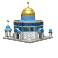 ABS Creative Play Motricité fine Unisexe Multicolore TAKVA Enfants Dôme du Rocher Masjid al-Aqsa blocs musulmans