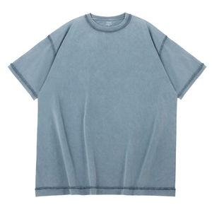 Meilleur Streetwear personnalisé pour hommes, T-shirt délavé à l'acide, Sérigraphie surdimensionnée en coton à manches longues, Tops longs superposés - Product Image 6