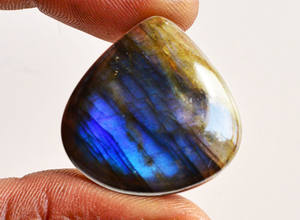 Cabochon Cœur en Labradorite Bleue à Éclat de Feu, Taille 27x27x7MM, Vente en Gros, Pierres Précieuses de Guérison de Haute Qualité, Labradorite à Éclat Bleu - Product Image 3