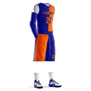 ชุดบาสเก็ตบอลแบบซับลิเมชั่นสำหรับผู้ชายและเด็กผู้ชาย ผ้าเบา ระบายความชื้น สวมใส่สบายในวันแข่งขัน - Product Image 2