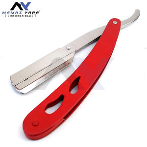 Navajas de Barbero Profesionales de Hoja Recta, Ligeras y Plegables, para Afeitar Barba y Cuello, Herramienta de Aseo para Barbería, Salón y Hogar, con Bloqueo Giratorio - Product Image 2