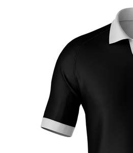 T-shirts Homme 100% Coton pour Polo Motif Solide Manches Courtes Anti-Rides Grande Taille Prix de Vente en Gros - Product Image 2