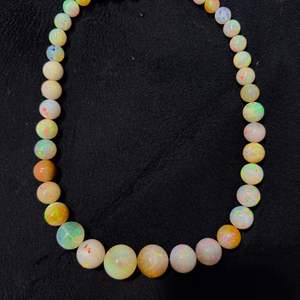 Natural Ethiopian Opal 10mm to 20mm Smooth Round Gemstone Beads Rainbow Color High Quality for Jewelry Making - Product Image 1