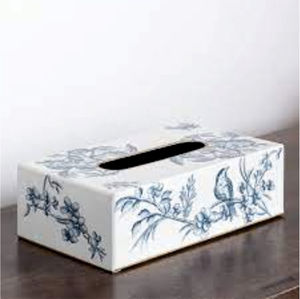 Caja de pañuelos de madera con estampado de imitación para eventos, caja de pañuelos de madera de diseñador de lujo - Product Image 1