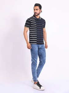 Camiseta de algodón 100% mercerizado Premium a la moda, Media manga de ajuste Regular para cuello de Polo, camisetas cómodas y elegantes para hombre - Product Image 4